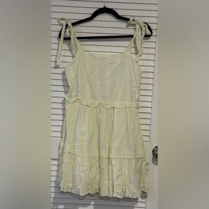 Striped Yellow and White Dress